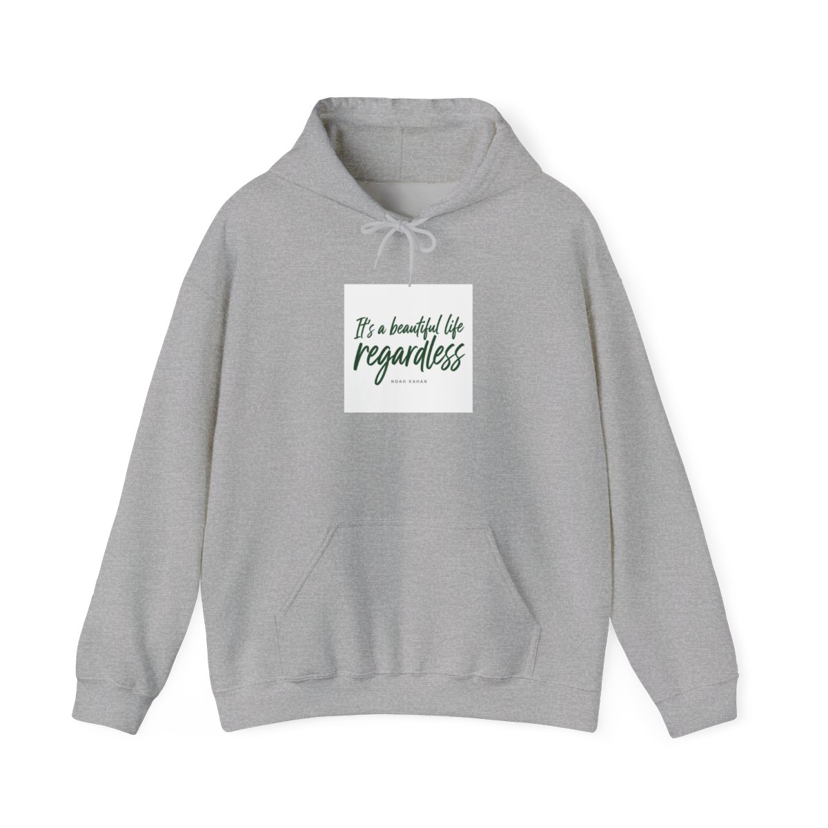 Noah Kahan "It’s a beautiful life, regardless" Hoodie - alternate angle 3, merchandise