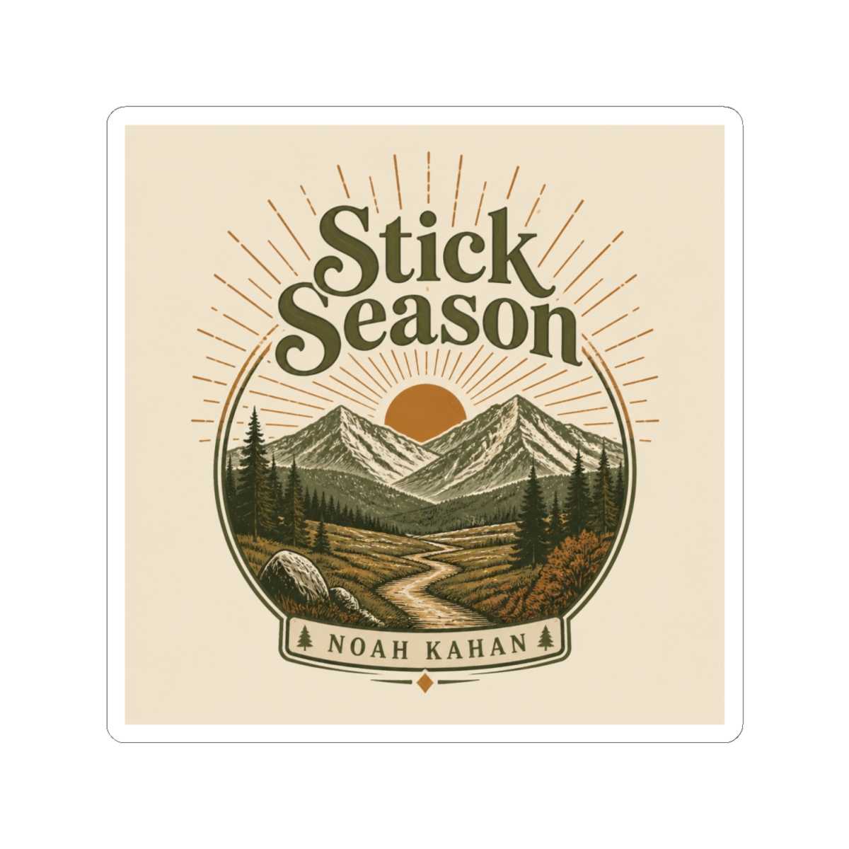 Noah Kahan "Stick Season" Sticker - alternate angle 2, merchandise