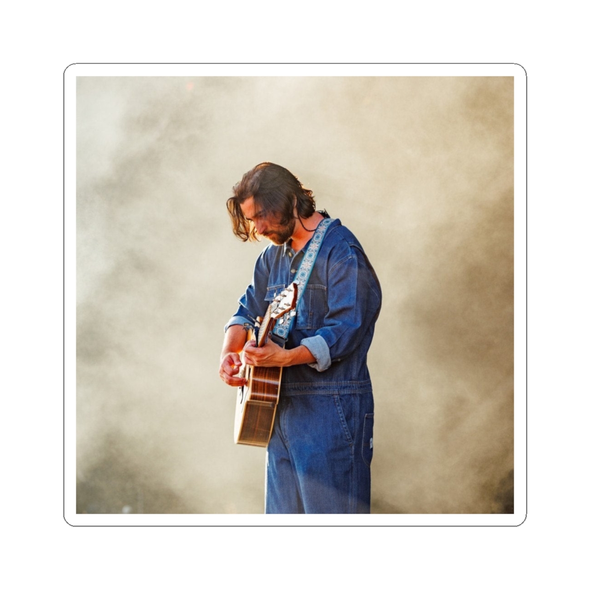 Acoustic Guitar Musician Sticker | Kiss-Cut Vinyl Music Sticker | Noah Kahan