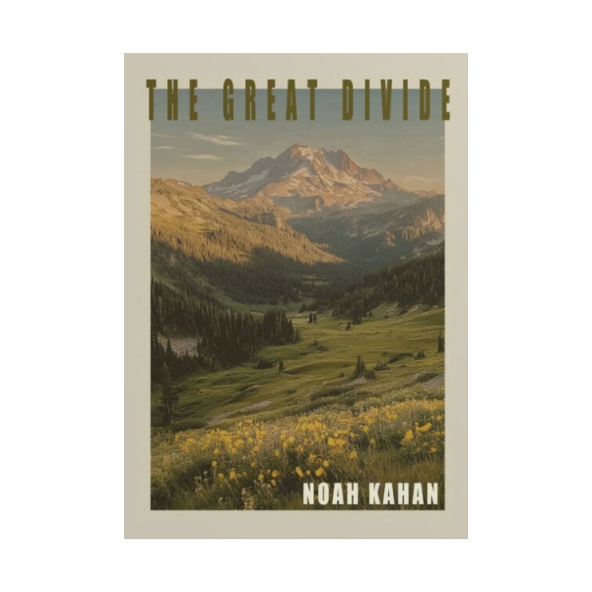 The Great Divide Poster | Mountain Landscape, Vintage Concert Poster Style | Noah Kahan - alternate angle 2, merchandise