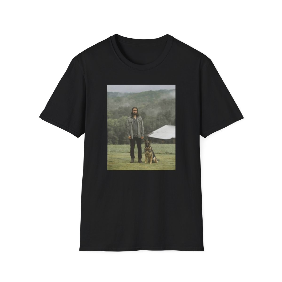 Misty Forest Portrait T-Shirt | Vintage Photo Print | Noah Kahan