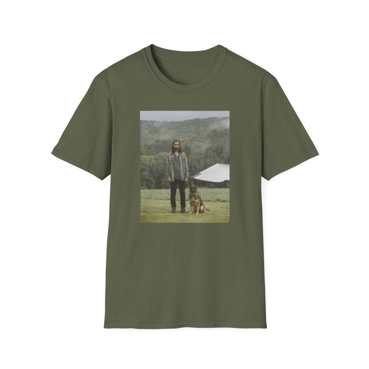Misty Forest Portrait T-Shirt | Vintage Photo Print | Noah Kahan - alternate angle 4, merchandise