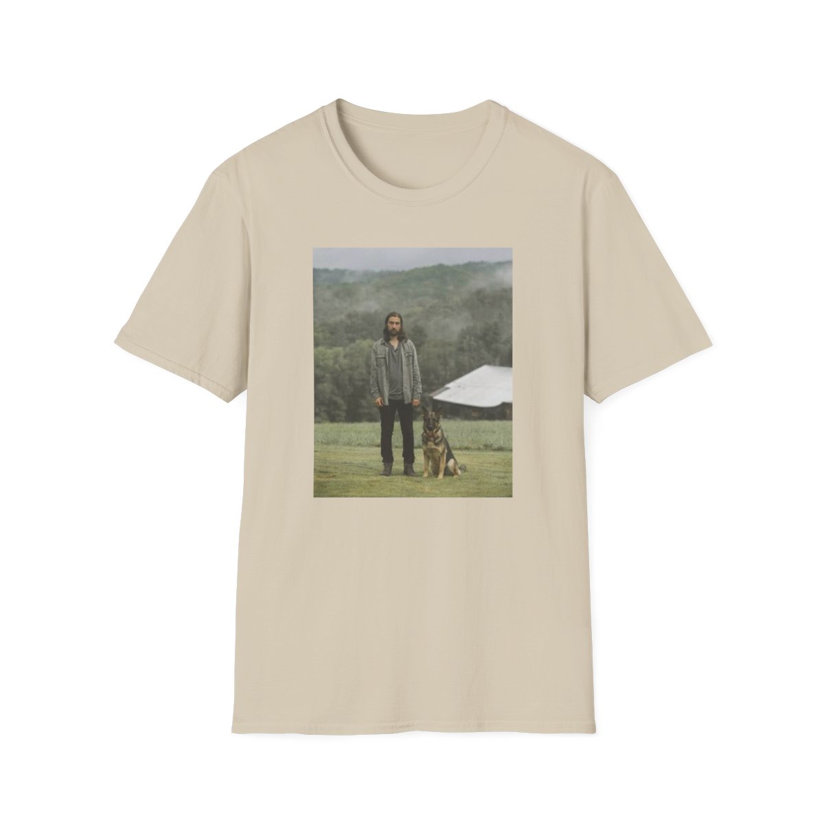 Misty Forest Portrait T-Shirt | Vintage Photo Print | Noah Kahan - alternate angle 2, merchandise