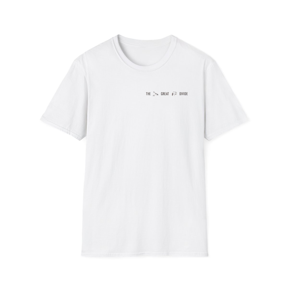 The Great Divide t-shirt | minimalist text chest print | Noah Kahan