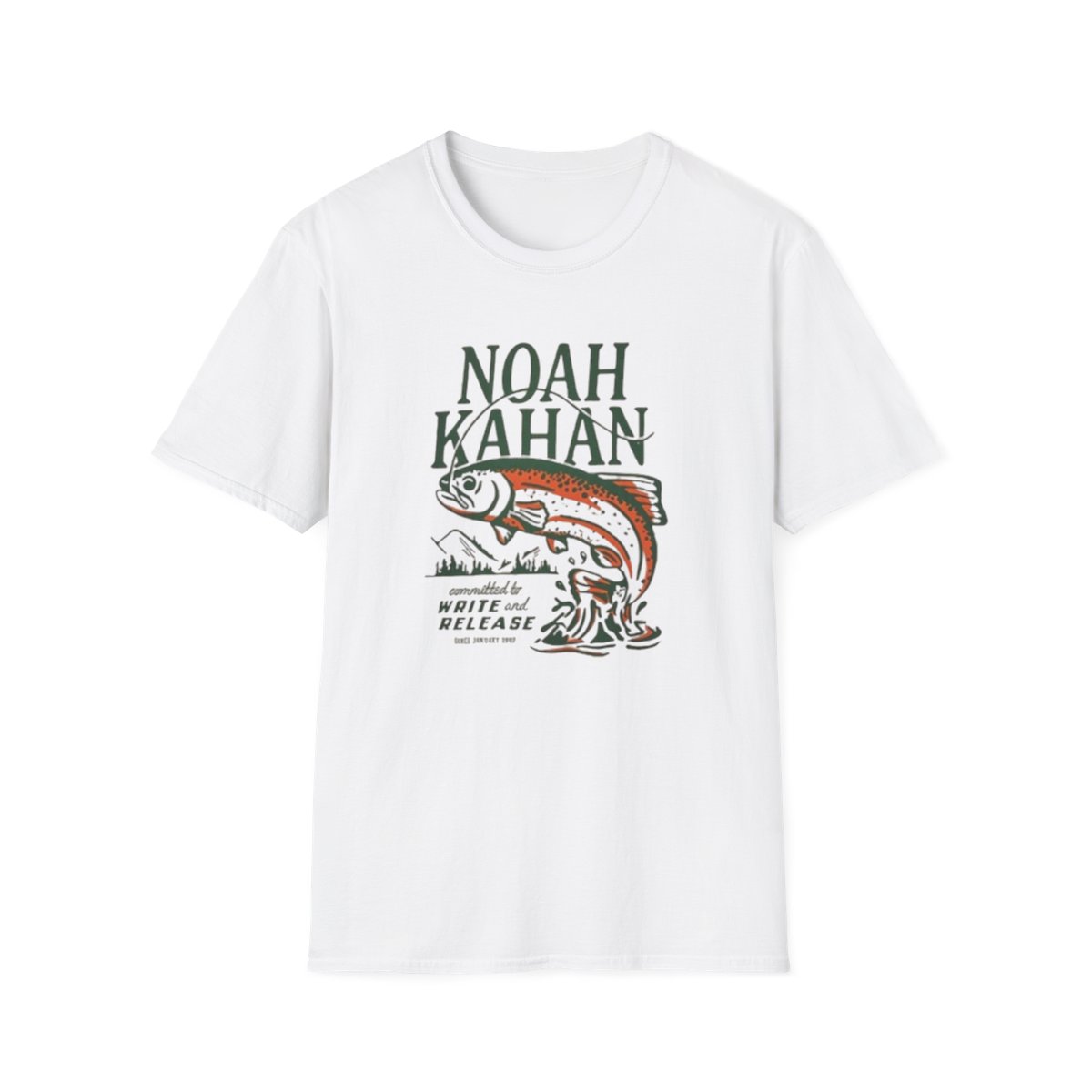 Noah Kahan Trout Illustration T-Shirt | Fish Graphic, Songwriter Tribute | Noah Kahan